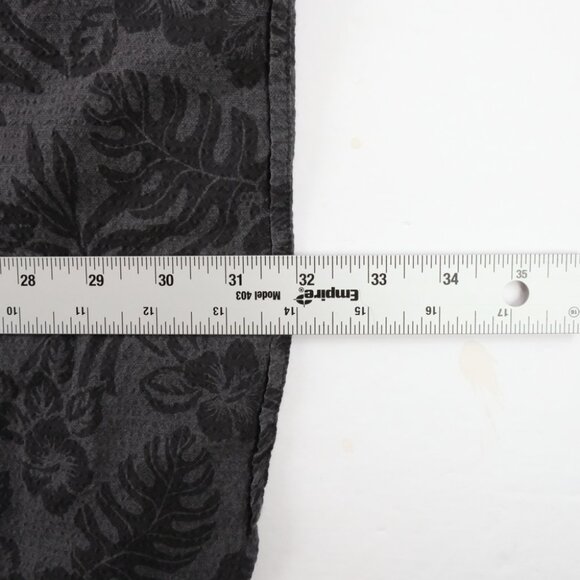 Tommy Bahama Shirt Mens XXL Gray Floral Short Sleeve Pima Cotton Textured - Picture 6 of 6